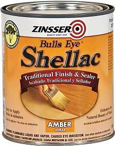 Zinsser 704H Shellac, Mid-Tone, Amber, Liquid, 1 qt, Can