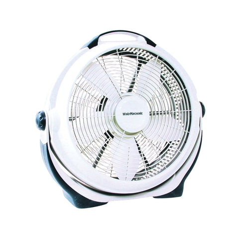 Lasko Wind Machine Floor Fan 23-3/8 in. H x 25-3/8 in. L x 7-3/16 in. W 3 speed AC 5 blade Gray