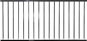 Village Ironsmith MR650 Rail Section, 6 ft L Dimensions, Steel, Black, For: 1-1/4 in Metropolitan Rail Systems