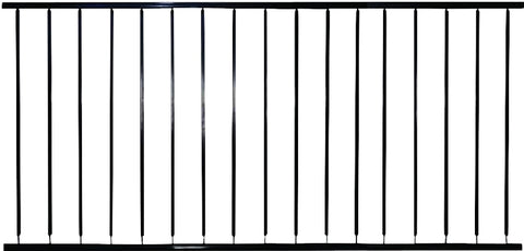 Village Ironsmith MR650 Rail Section, 6 ft L Dimensions, Steel, Black, For: 1-1/4 in Metropolitan Rail Systems