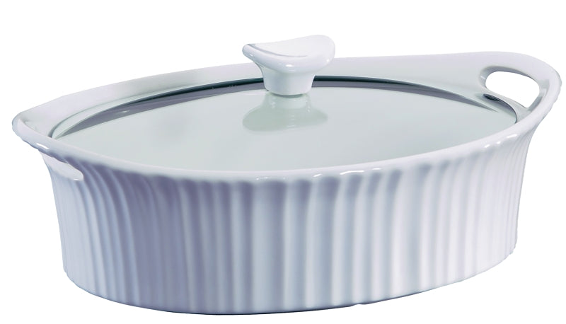 Corningware 1105935 Casserole Dish with Lid, 2.5 qt, Stoneware