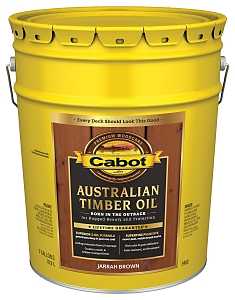 Cabot 140.0003460.008 Australian Timber Oil, Jarrah Brown, 5 gal Pail, Liquid