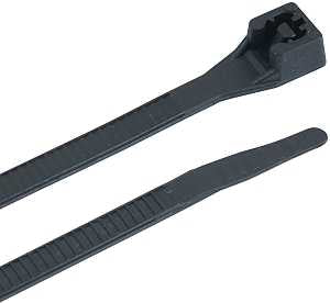 Gardner Bender 46-308UVBMN Cable Tie, 2 in Max Bundle Dia, Double-Lock Locking, 6/6 Nylon, Black, 8 in L, 1000/PK