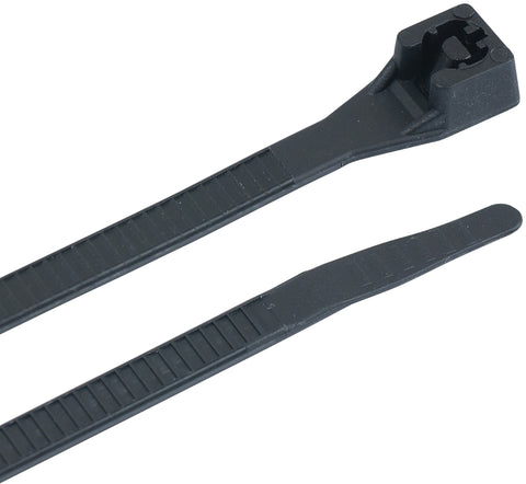 Gardner Bender 46-308UVBMN Cable Tie, 2 in Max Bundle Dia, Double-Lock Locking, 6/6 Nylon, Black, 8 in L, 1000/PK