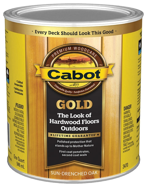 Cabot 140.0003470.005 Wood Conditioning Stain, Sun Drenched Oak, Gold, Liquid, 1 qt