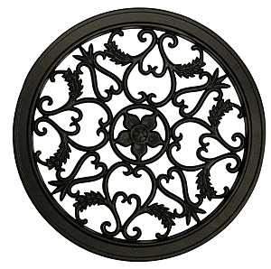 Nuvo Iron ACW55 Series Gate Fence Insert, 15 in Dia Dimensions, Round, Aluminum, Black