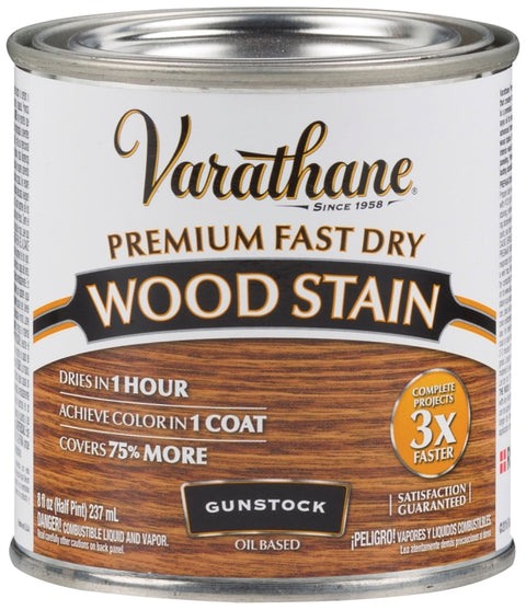 Varathane 262026 Wood Stain, Gunstock, Liquid, 0.5 pt, Can