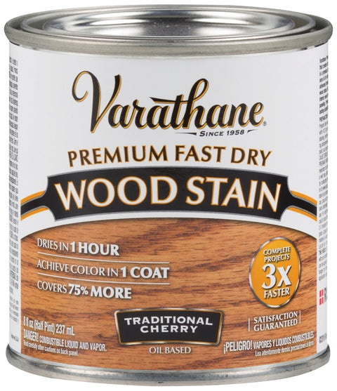 Varathane 262027 Wood Stain, Traditional Cherry, Liquid, 0.5 pt, Can