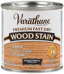 Varathane 262032 Wood Stain, Traditional Pecan, Liquid, 0.5 pt, Can