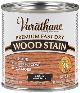 Varathane 262034 Wood Stain, Light Walnut, Liquid, 0.5 pt, Can