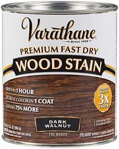 Varathane 262006 Wood Stain, Dark Walnut, Liquid, 1 qt, Can, Pack of 2