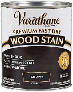 Varathane 269395 Wood Stain, Ebony, Liquid, 1 qt, Can, Pack of 2