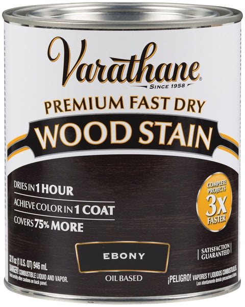 Varathane 269395 Wood Stain, Ebony, Liquid, 1 qt, Can, Pack of 2