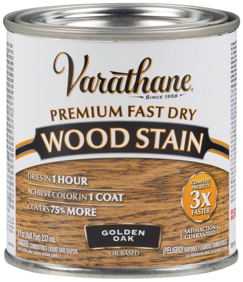Varathane 262021 Wood Stain, Golden Oak, Liquid, 0.5 pt, Can