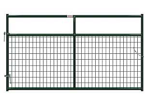 Behlen Country 40132082 Wire-Filled Gate, 96 in W Gate, 50 in H Gate, 6 ga Mesh Wire, 2 x 4 in Mesh, Green