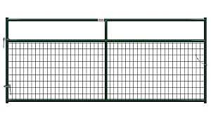 Behlen Country 40132102 Wire-Filled Gate, 120 in W Gate, 50 in H Gate, 6 ga Mesh Wire, 2 x 4 in Mesh, Green