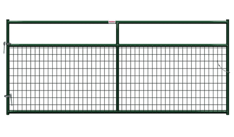 Behlen Country 40132102 Wire-Filled Gate, 120 in W Gate, 50 in H Gate, 6 ga Mesh Wire, 2 x 4 in Mesh, Green