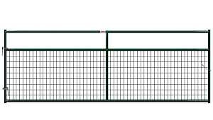 Behlen Country 40132122 Wire-Filled Gate, 144 in W Gate, 50 in H Gate, 6 ga Mesh Wire, 2 x 4 in Mesh, Green
