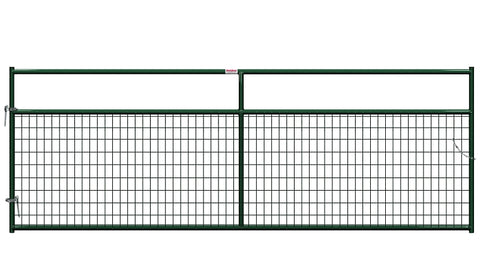Behlen Country 40132122 Wire-Filled Gate, 144 in W Gate, 50 in H Gate, 6 ga Mesh Wire, 2 x 4 in Mesh, Green