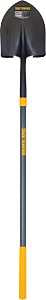 True Temper 2584300 Shovel, 9 in W Blade, 16 ga, Steel Blade, Black Blade, Fiberglass Handle, Straight Handle