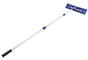 Snow Joe RJ204M Snow Shovel Roof Rake, Polyethylene Blade, Poly Head, Telescopic Handle, Aluminum Handle