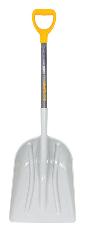 Ames True Temper 27 in. Wood D-Handle 14-1/4 in. W Poly Grain Scoop