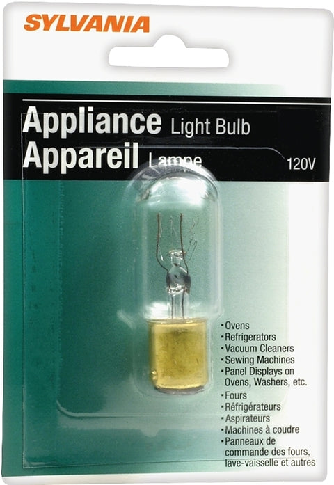 Sylvania 18200 Incandescent Lamp, 15 W, T7 Lamp, Double Contact Bayonet Lamp Base, 110 Lumens Lumens, 2850 K Color Temp, Pack of 12