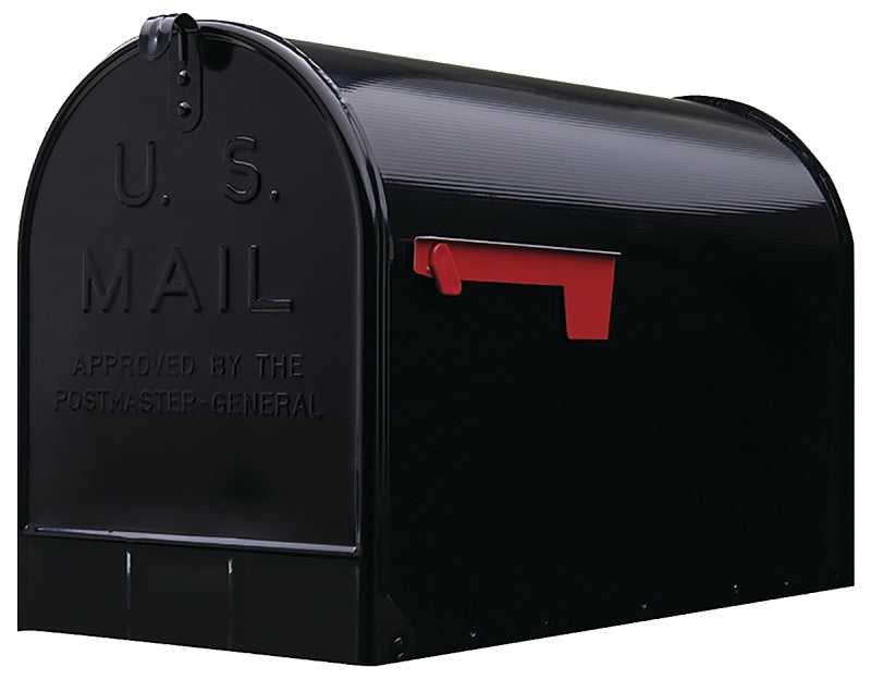 Gibraltar Mailboxes ST200B00 Series Rural Mailbox, Black, 3175 cu