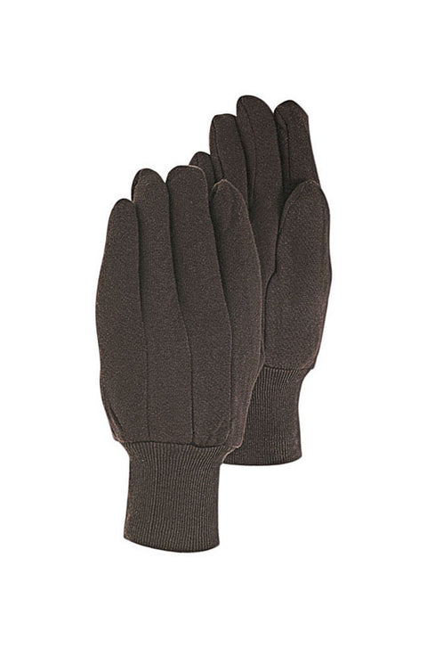 Handmaster Brown Men's Large Jersey Cotton Utility Gloves