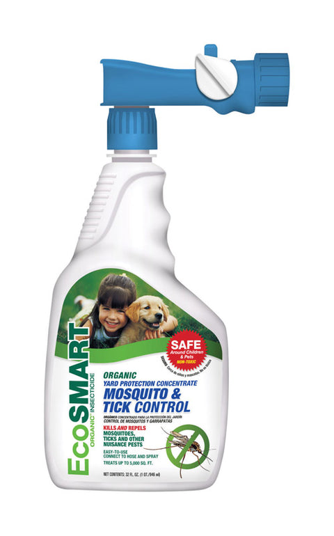 EcoSmart Mosquito & Tick Control Organic Insect Killer For Crawling and Flying Insects 32 oz.