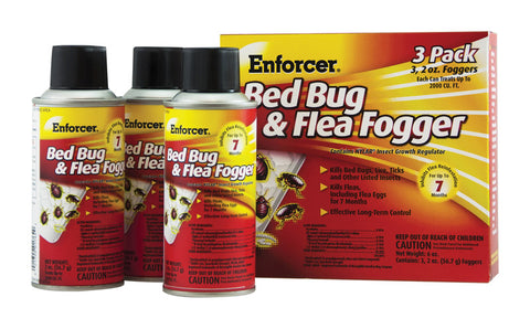 Enforcer Bed Bug & Flea Fogger For Bed Bugs, Lice, Ticks 3-2 oz. Cans