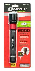 Dorcy Ultra Series 41-4328 Rechargeable Flashlight with Powerbank, 4000 mAh, Lithium-Ion Battery, LED Lamp, Black