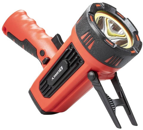 Dorcy Ultra HD Series 41-4356 Rechargeable Spotlight and Power Bank, LED Lamp, 1300 Lumens Lumens, Black Fixture