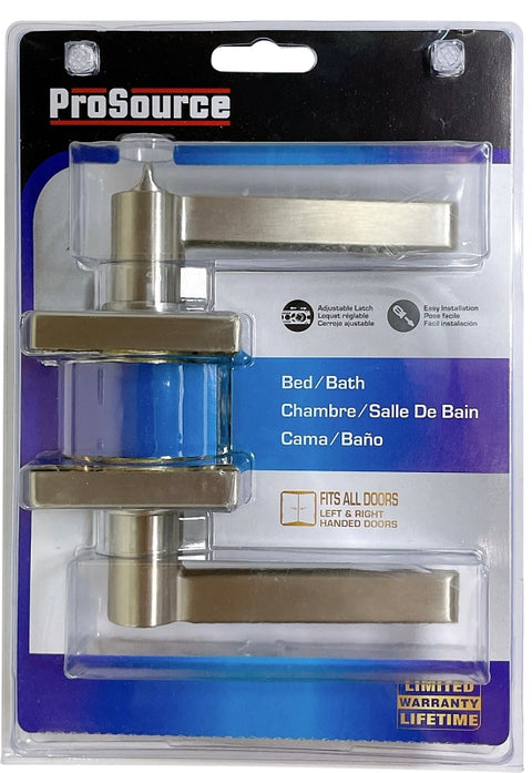 ProSource LS3X201YASR4V24 Privacy Lever, Satin Nickel, Lever Handle, Metal, Commercial, Residential, 3 Grade