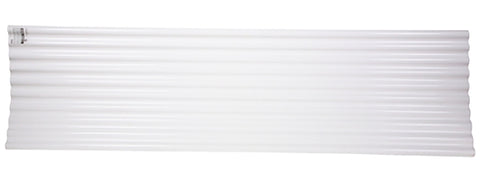 Tuftex SeaCoaster Series 1201A Roof Panel, 8 ft L, 26 in W, Corrugated Profile, Vinyl, Opaque White, Pack of 10