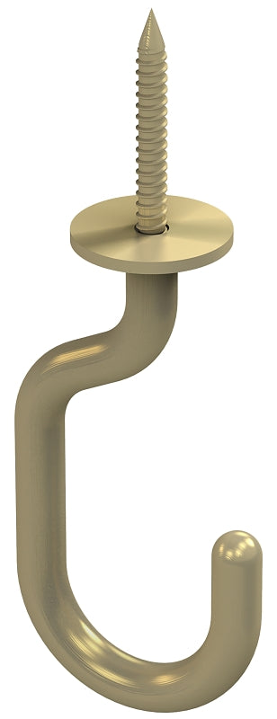 National Hardware N275-524 Modern Ceiling J Hook, Brushed Gold, 3-11/32-in