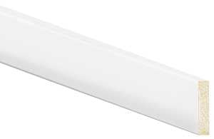 Inteplast Group 50250800032 Modern Baseboard Moulding, 8 ft L, 2-1/2 in W, 1/2 in Thick, Polystyrene, Crystal White, Pack of 12
