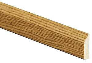 Inteplast Group 49460700802 Stop Moulding, 1-5/16 in W, 3/8 in H, Smooth Profile, Polystyrene, Ultra Oak