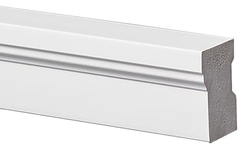 Gossen 635-1700-986 Brick Moulding, 17 ft L, 2 in W, PVC, White