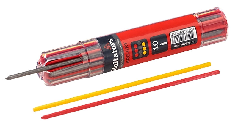 Hultafors Dry Marker & Refill Set - Graphite, Red & Yellow Marking Pencils With Holster Sharpener