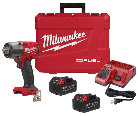 Milwaukee M18 FUEL Series 2960-22R Impact Wrench Kit, Battery Included, 18 V, 5 Ah, 3/8 in Drive, Square Drive