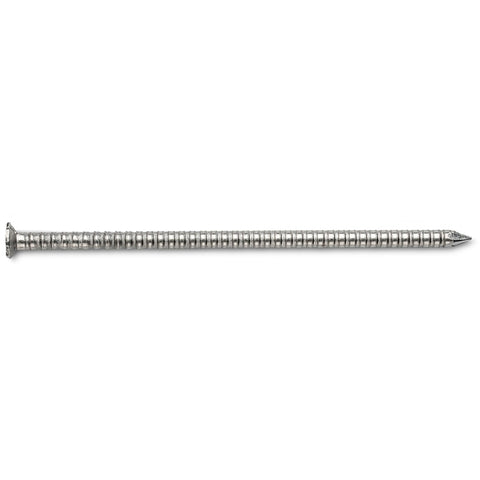 ProFIT 0241155 Siding Nail, 8D, 2-1/2 in L, 304 Stainless Steel, Checkered Brad Head, Ring Shank, 5 lb