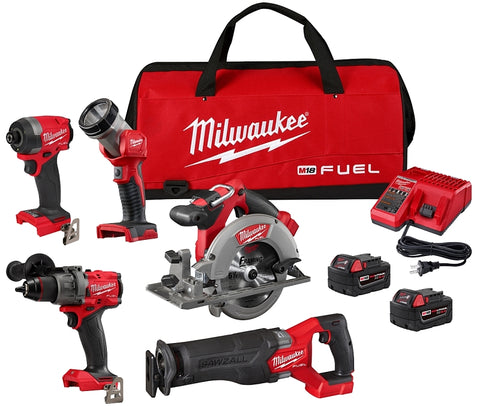 Milwaukee 3697-25 Brushless Cordless Combo Kit, 18 V, Lithium-Ion
