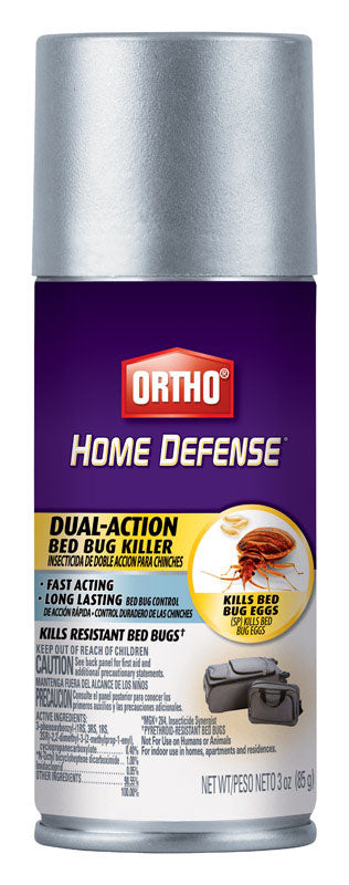 Ortho 0202310 Bed Bug Killer, Spray Application, Indoor, 3 oz Aerosol Can