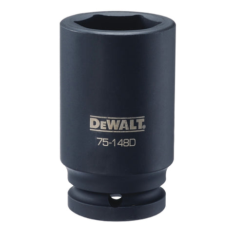 DEWALT DWMT75148OSP Impact Socket, 33 mm Socket, 7/8 in D Socket, 6-1/2 in OAL, 3/4 in Drive, 6-Point, CR-440 Steel