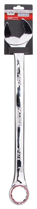 Vulcan MT1-3/4 Combination Wrench, SAE, 1-3/4 in Head, Chrome Vanadium Steel
