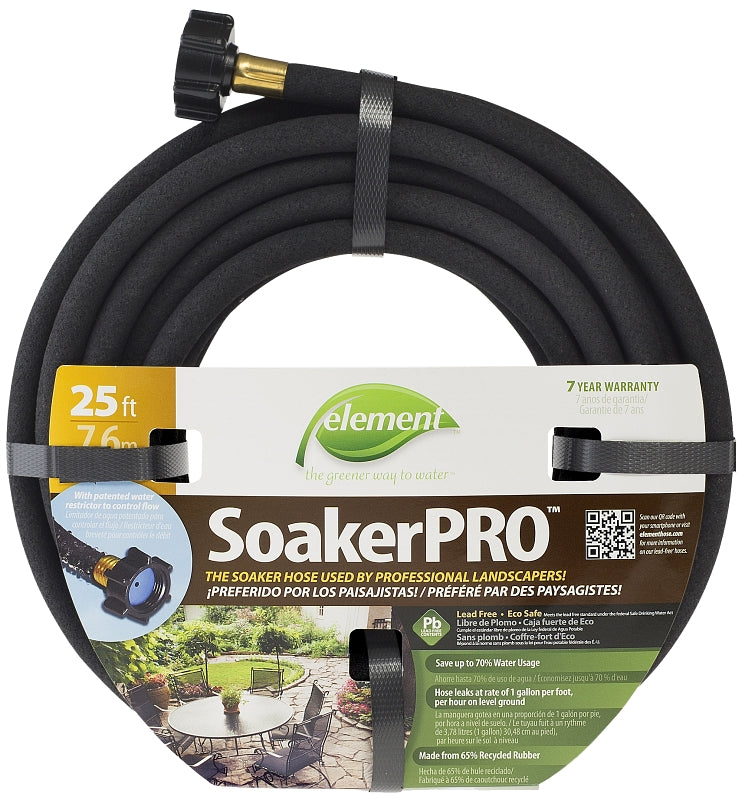 Swan ELSP38025 Soaker Hose, 25 ft L, Rubber, Black – Shell Lumber