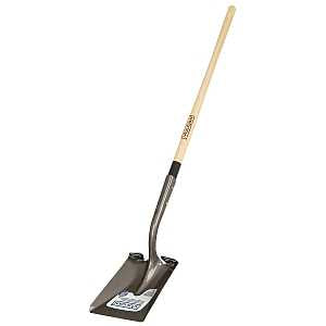 Vulcan 34462 Square Point Shovel, 14 ga Gauge, Wood Handle, Double Riveted Handle, 48 in L Handle
