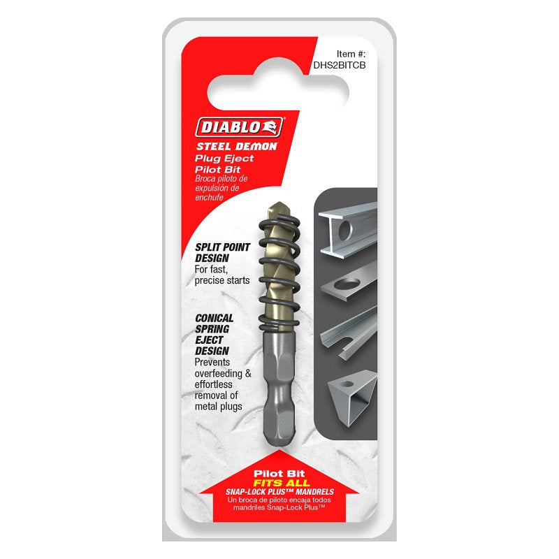 Diablo Steel Demon DHS2BITCB Pilot Drill Bit, 1/4 in Shank, 1/4 in Dia ...