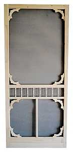 Screen Tight WCOL36 Series Screen Door, 36 in W Opening, 80 in H Opening, Wood Frame, Light Brown, Reversible Handle